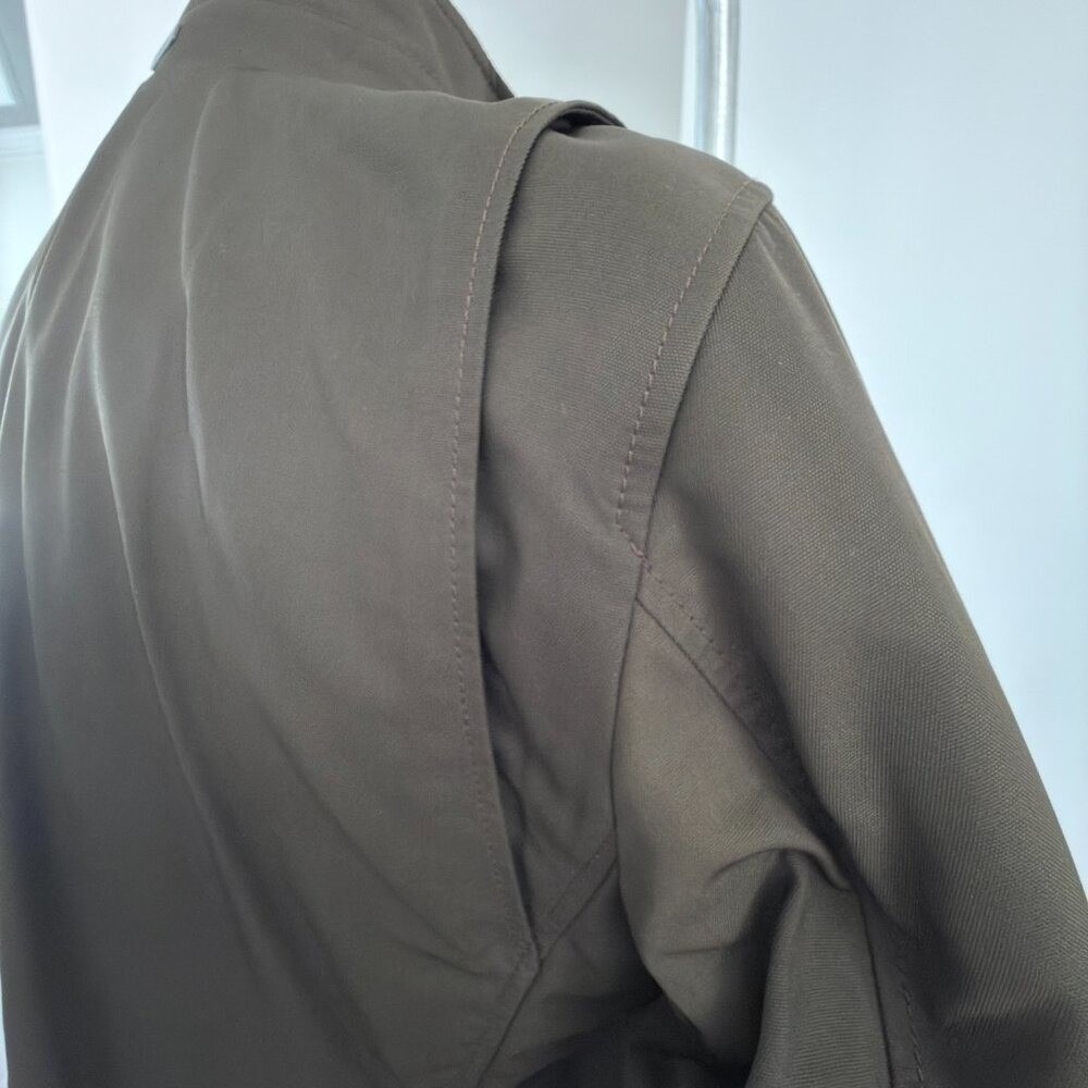 Hugo Boss Men's Dark Green Centin Cotton Quilted Parka, Sizes 38 - Picture 15 of 16